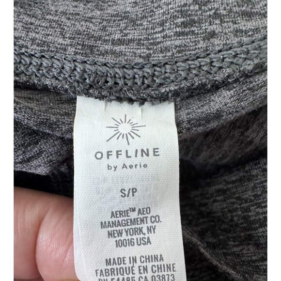 Offline By Aerie Gray The Hugger Legging Split Hem High Rise Pants Size Small - Picture 9 of 9